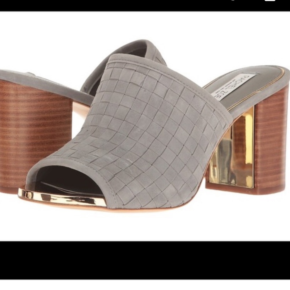 Rachel Zoe Grey Kid Suede Heel